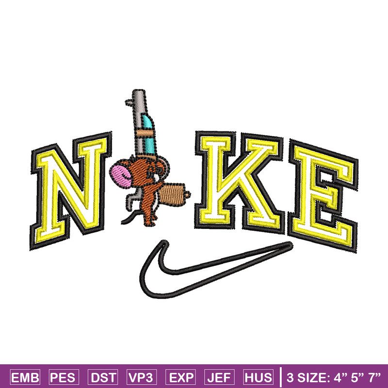 Nike jerry embroidery design, Tom jerry embroidery, Nike design, Embroidery shirt, Embroidery file,Digital download.jpg