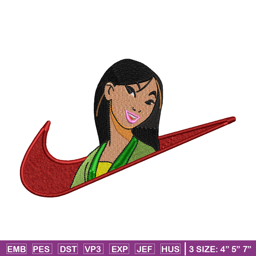 Nike Mulan embroidery design, Nike Mulan embroidery, Nike design, cartoon design, cartoon shirt, Digital download.jpg