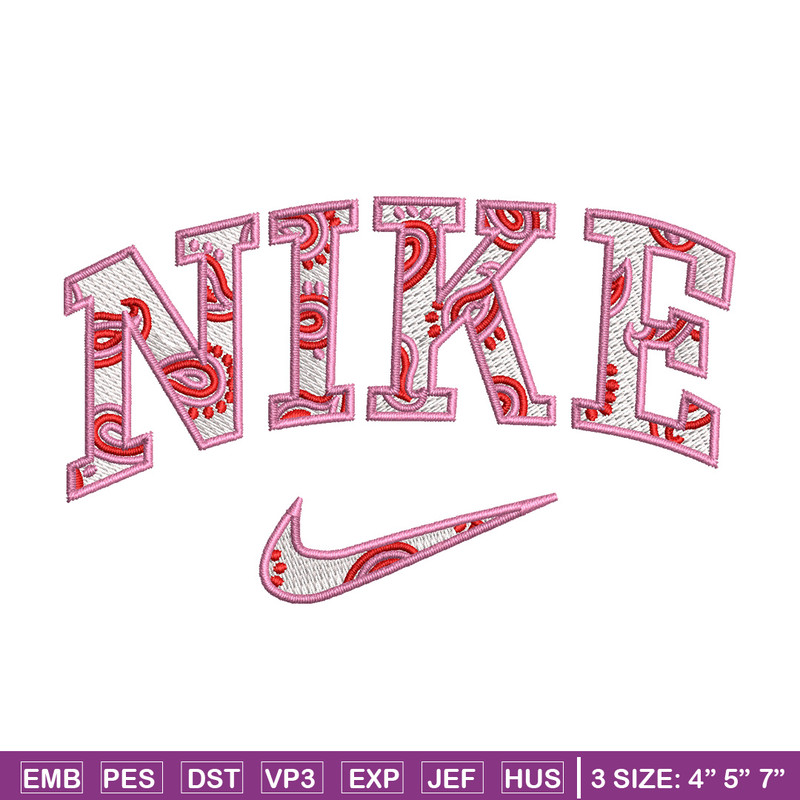 Nike pink embroidery design, Nike embroidery, Emb design, Embroidery shirt, Embroidery file, Digital download.jpg