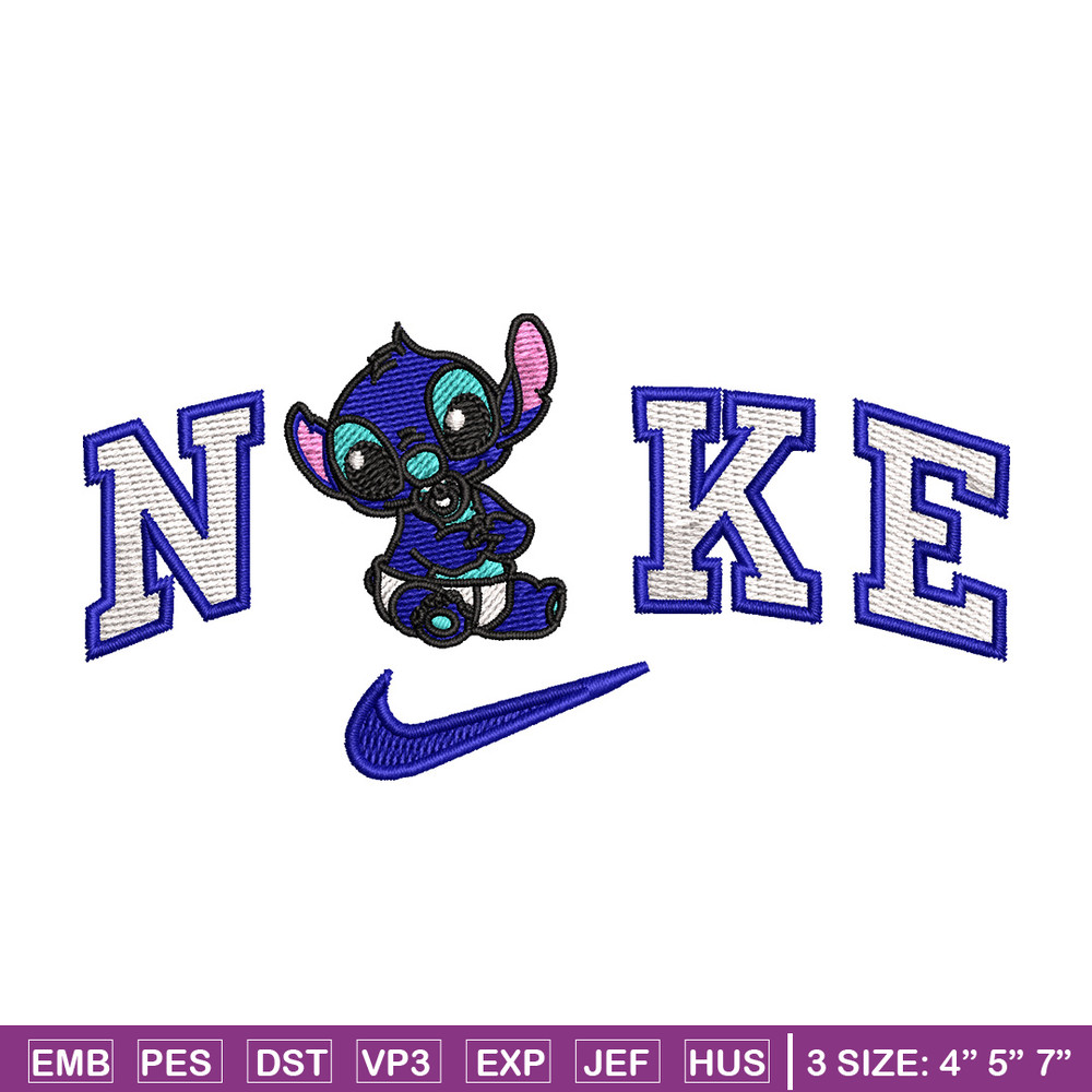 Nike stitch baby embroidery design, Stitch embroidery, Nike design, Embroidery file,Embroidery shirt, Digital download.jpg