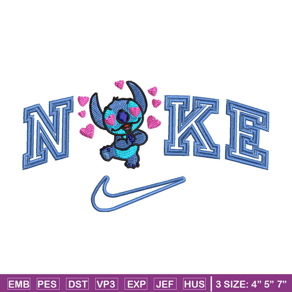 Nike stitch heart embroidery design, Stitch embroidery, Nike design, Embroidery file,Embroidery shirt, Digital download.jpg