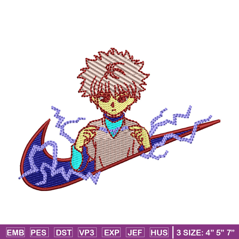 Nike x killua embroidery design, Hxh embroidery, Nike design, Embroidery shirt, Embroidery file, Digital download.jpg
