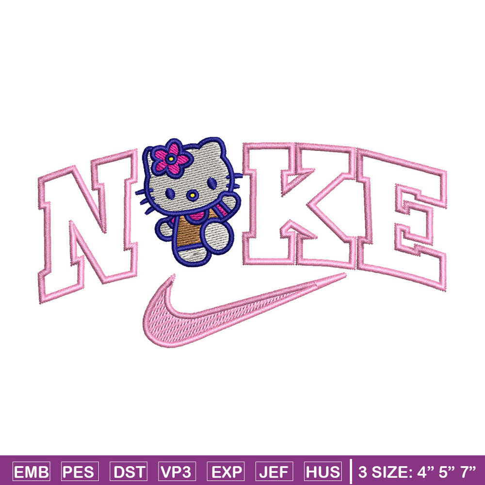 Nike x kitty embroidery design, Hello kitty embroidery, Nike design, Embroidery shirt, Embroidery file, Digital download.jpg