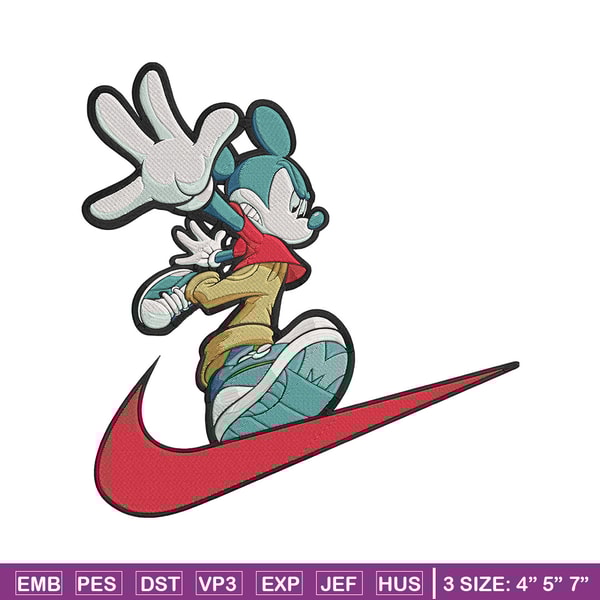 Nike x mickey Embroidery Design, Mickey Embroidery, Embroidery File, Nike Embroidery, Anime shirt, Digital download..jpg