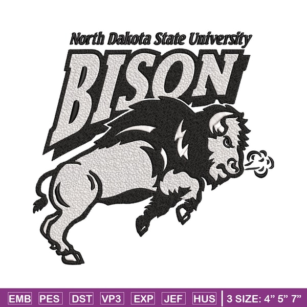 North Dakota State mascot embroidery design, NCAA embroidery,Sport embroidery,logo sport embroidery,Embroidery design.jpg