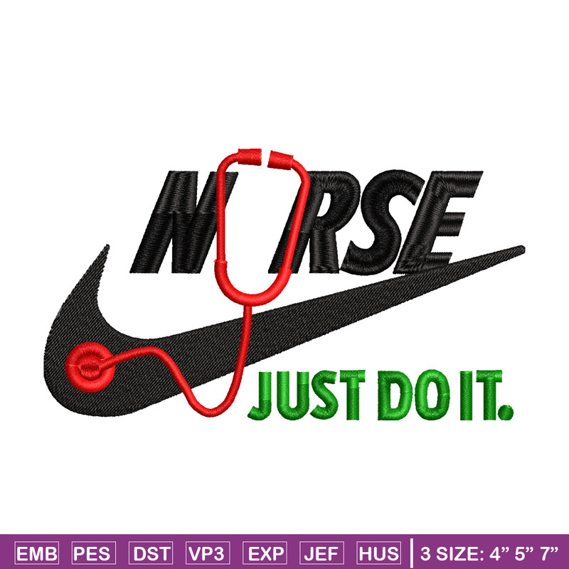 Nurse Nike embroidery design, Nurse Nike embroidery, Nike design, Embroidery file, logo shirt, Instant download.jpg