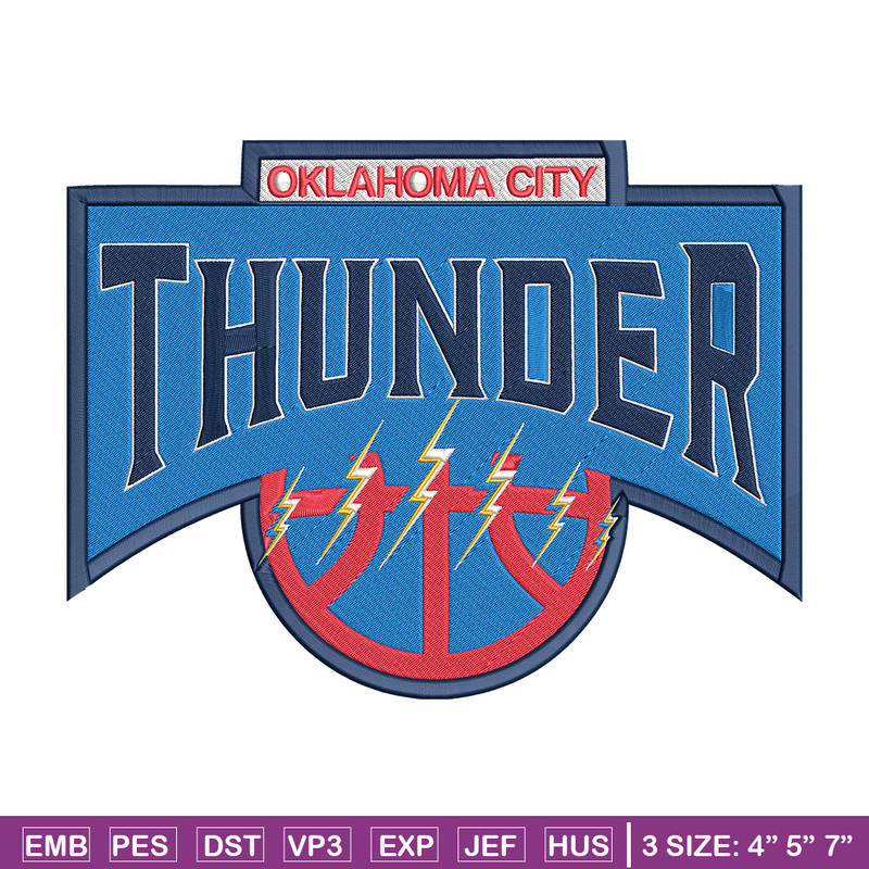 Oklahoma Thunder logo embroidery design,NBA embroidery,Sport embroidery, Embroidery design, Logo sport embroidery..jpg
