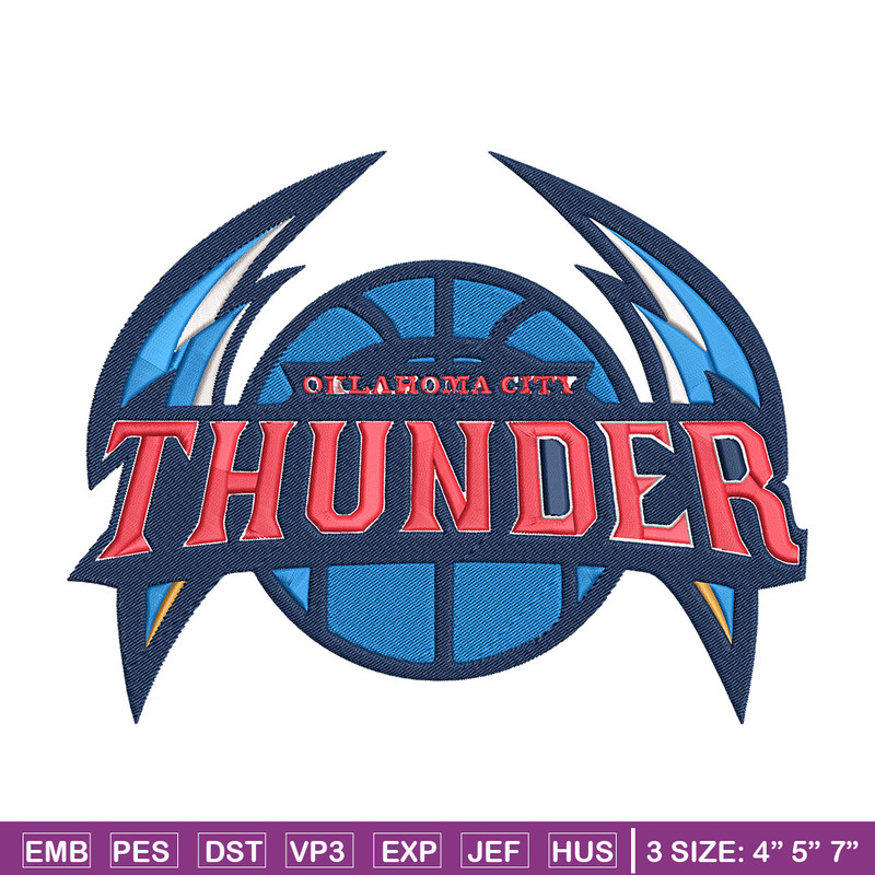 Oklahoma Thunder logo embroidery design,NBA embroidery,Sport embroidery,Embroidery design, Logo sport embroidery..jpg