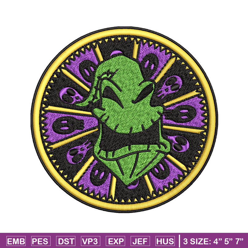 Oogie Boogie Logo Embroidery design, Oogie Boogie Logo Embroidery, halloween design, Embroidery File, Digital download..jpg