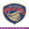 Orleans Pelicans design embroidery design, NBA embroidery, Sport embroidery, Embroidery design, Logo sport embroidery.jpg