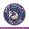 Orleans Pelicans logo embroidery design, NBA embroidery, Sport embroidery, Logo sport embroidery, Embroidery design..jpg