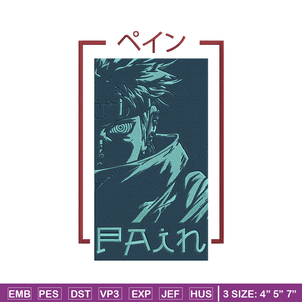 Pain poster Embroidery Design, Naruto Embroidery, Embroidery File, Anime Embroidery, Anime shirt, Digital download..jpg