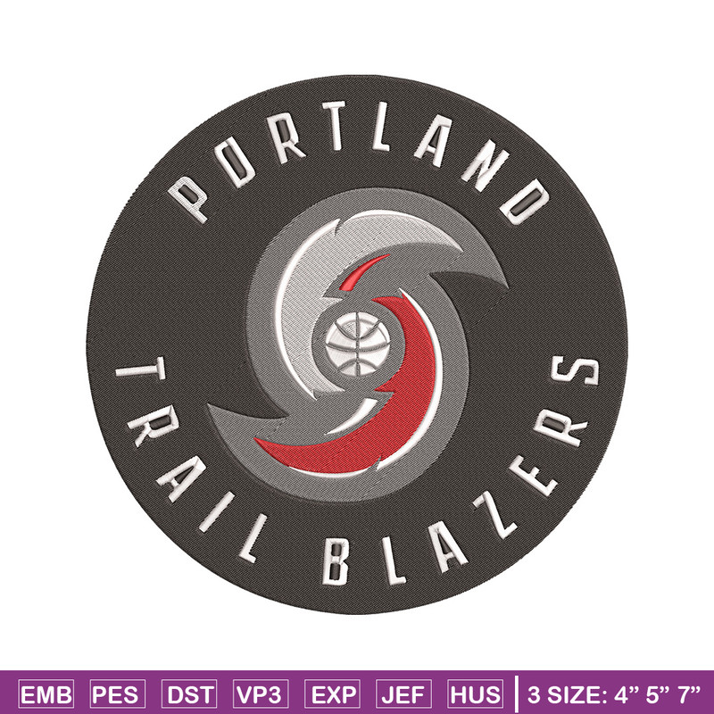 Portland Trail Blazers Logo embroidery design,NBA embroidery,Sport embroidery , Embroidery design, Logo sport embroidery.jpg
