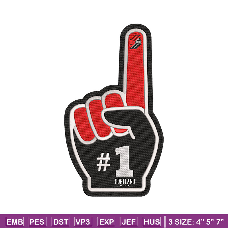 Portland Trail Blazers no 1 embroidery design,NBA embroidery, Sport embroidery, Embroidery design,Logo sport embroidery..jpg