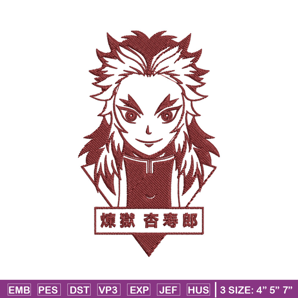 Rengoku poster Embroidery Design, Demon slayer Embroidery, Embroidery File, Anime Embroidery, Digital download..jpg