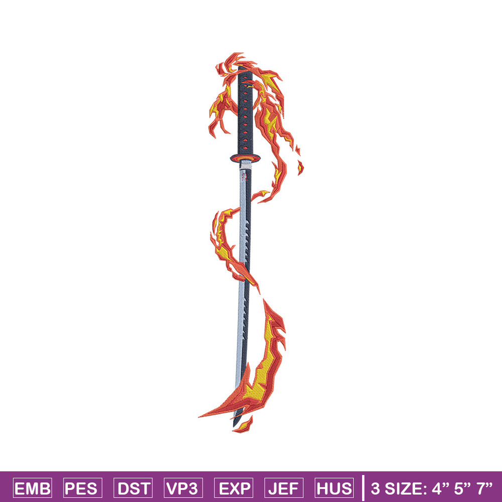 Rengoku sword Embroidery Design, Demon slayer Embroidery, Embroidery File, Anime Embroidery,Anime shirt,Digital download.jpg