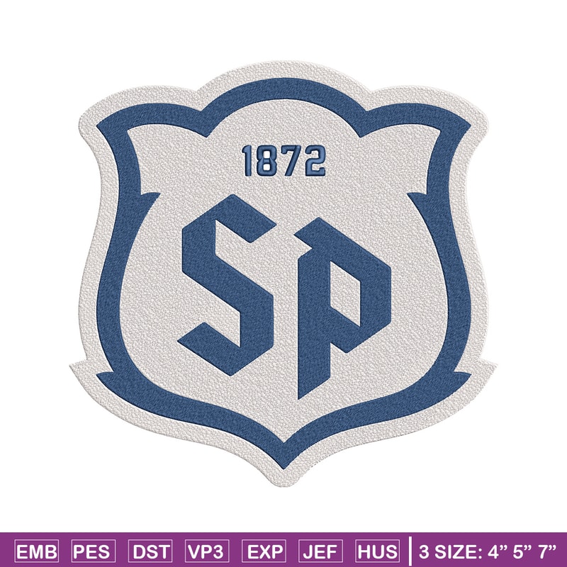Saint Peters logo embroidery design, NCAA embroidery, Embroidery design, Logo sport embroidery, Sport embroidery..jpg