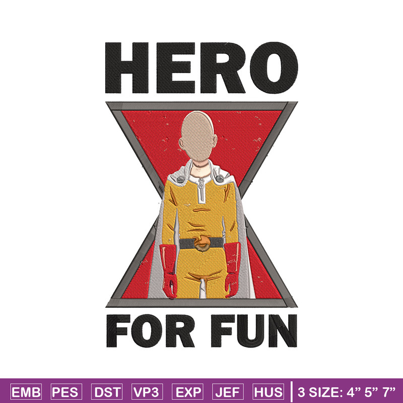 Saitama hero Embroidery Design, One punch man Embroidery, Embroidery File,Anime Embroidery,Anime shirt,Digital download.jpg