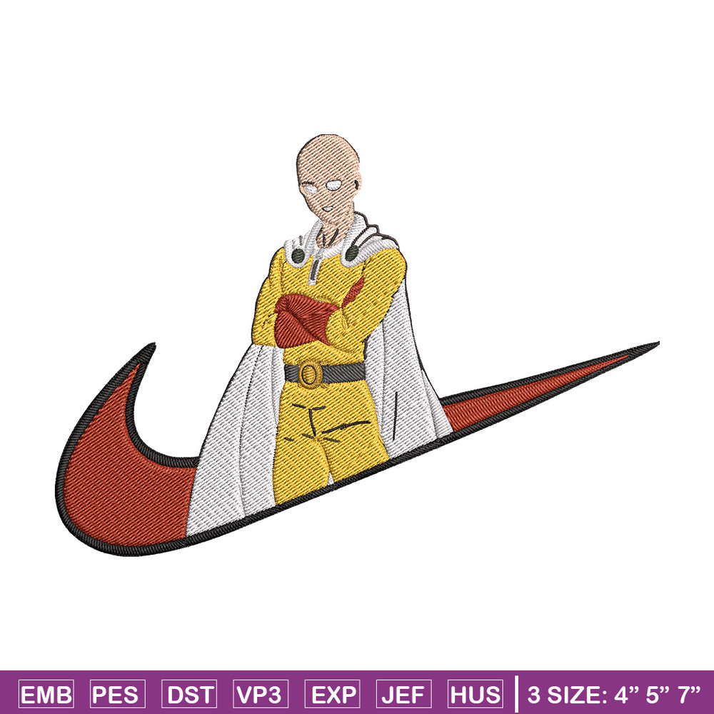 Saitama nike Embroidery Design,One punch man Embroidery, Embroidery File, Nike Embroidery, Anime shirt,Digital download.jpg