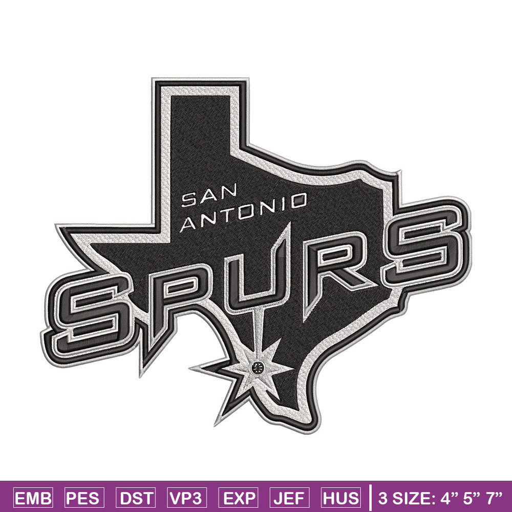 San Antonio Spurs logo embroidery design, NBA embroidery, Embroidery design, Logo sport embroidery, Sport embroidery..jpg