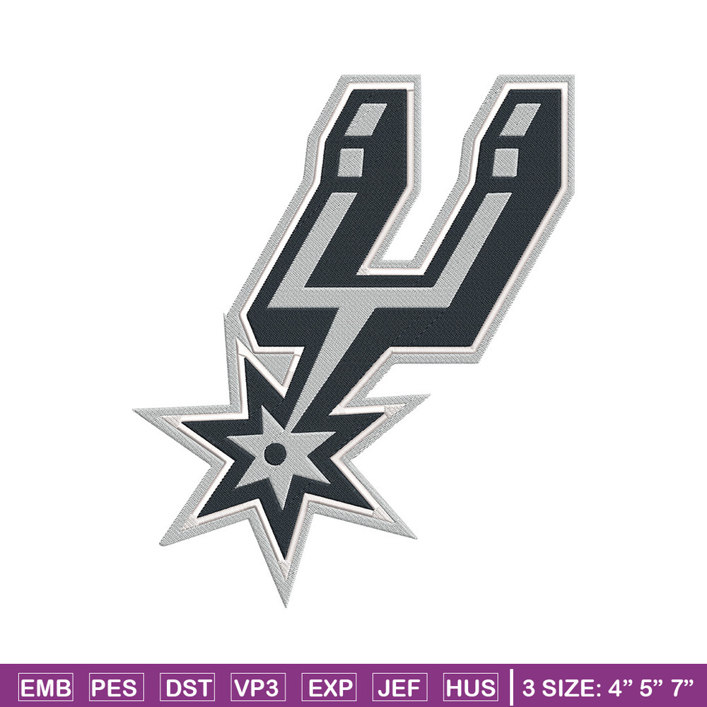 San Antonio Spurs logo embroidery design, NBA embroidery, Sport embroidery, Embroidery design, Logo sport embroidery.jpg
