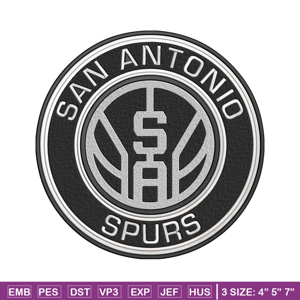 San Antonio Spurs logo embroidery design, NBA embroidery,Embroidery design, Logo sport embroidery, Sport embroidery..jpg