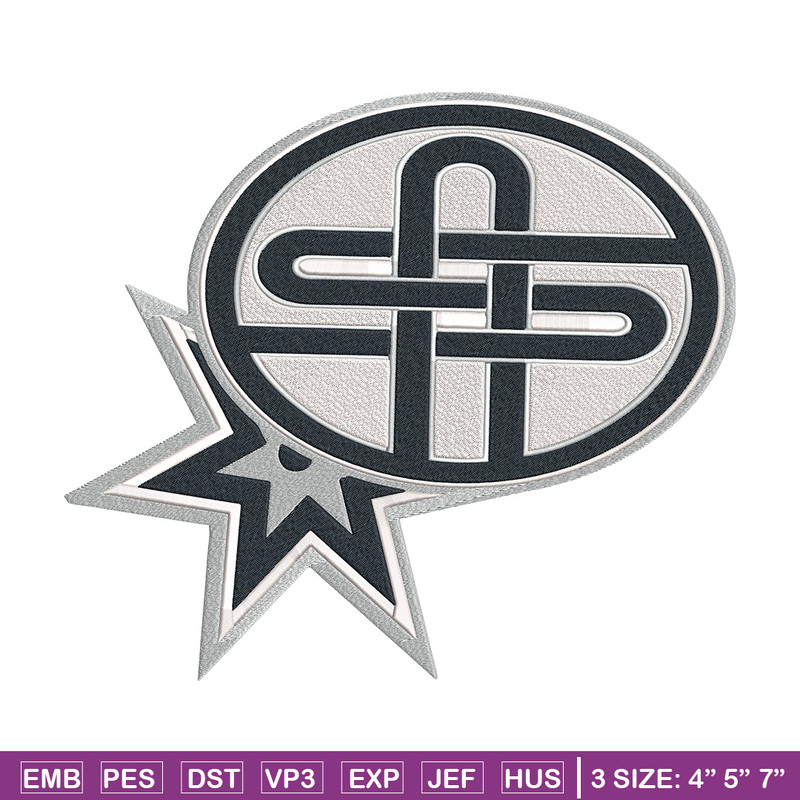 San Antonio Spurs logo embroidery design, NBA embroidery,Embroidery design,Logo sport embroidery, Sport embroidery..jpg
