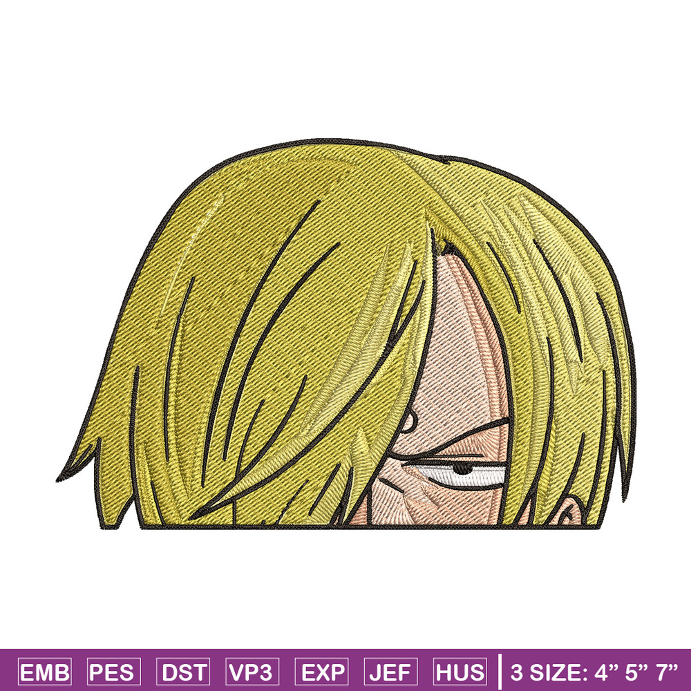 Sanji Peeker Embroidery Design, One piece Embroidery, Embroidery File, Anime Embroidery, Anime shirt, Digital download.jpg