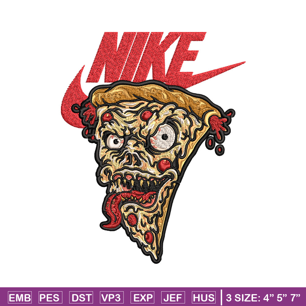 Scary Monster Pizza Nike Embroidery design, Monster Pizza Embroidery, Nike design, Embroidery file, Instant download..jpg