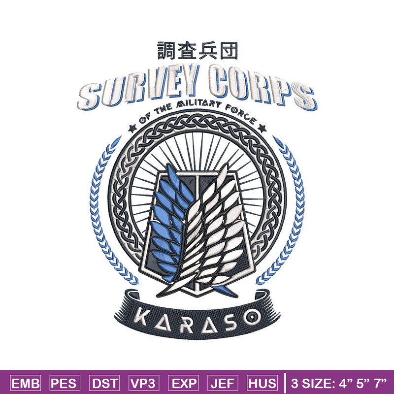 Scouting Legion Embroidery Design, Aot Embroidery, Embroidery File, Anime Embroidery, Anime shirt, Digital download.jpg