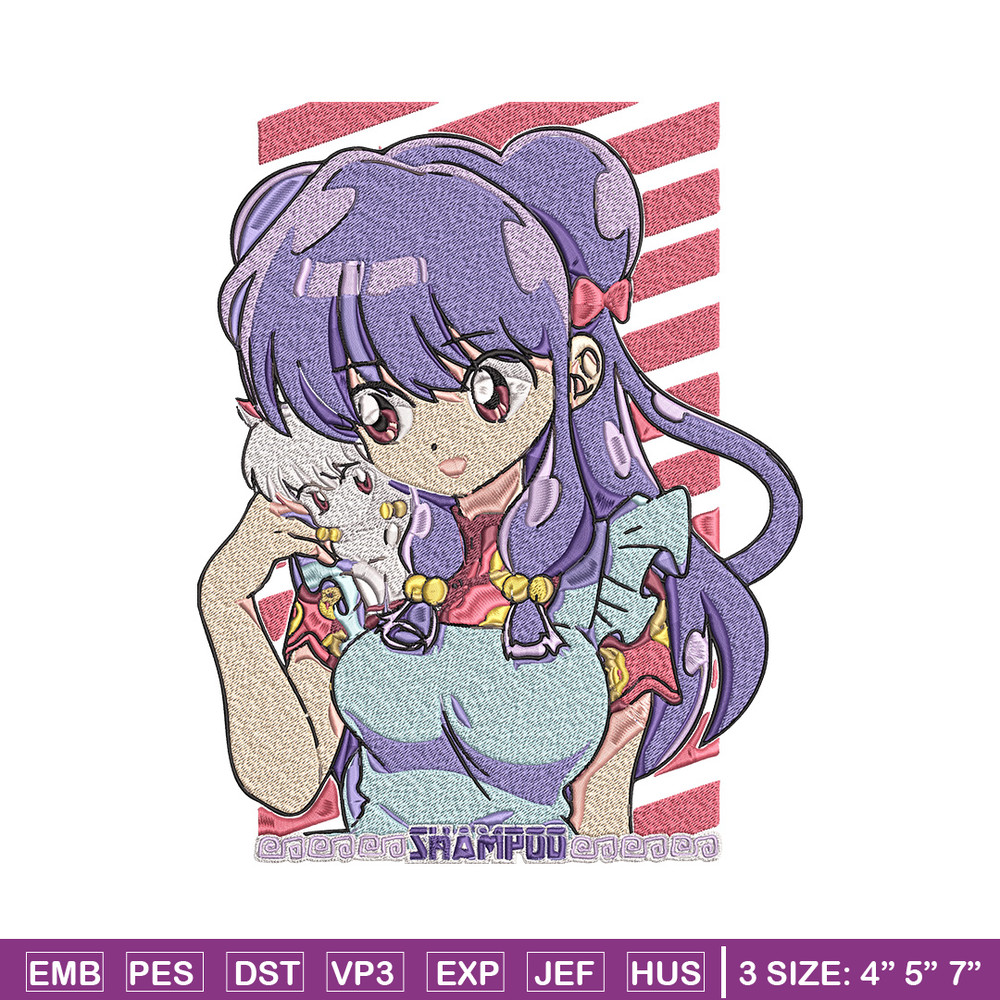 Shampoo ranma Embroidery Design, Ranma Embroidery, Embroidery File, Anime Embroidery, Anime shirt, Digital download.jpg