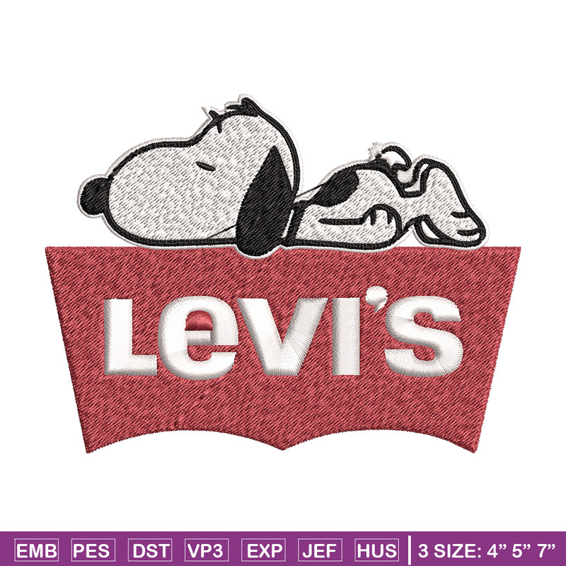 Snoopy Levi's Embroidery design, Snoopy Levi's Embroidery, cartoon design, Embroidery File, Digital download..jpg