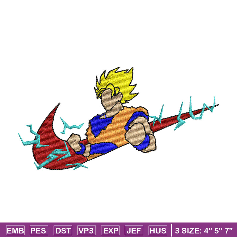 Songoku nike embroidery design, Dragon ball embroidery, Nike design, anime design, anime shirt, Digital download.jpg