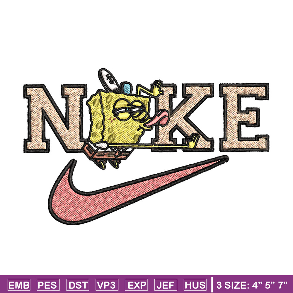 Spongebob x nike Embroidery Design, Nike Embroidery, Brand Embroidery, Embroidery File, Logo shirt, Digital download.jpg