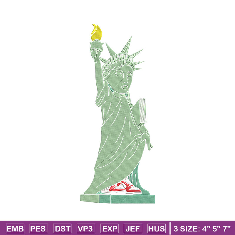 Statue of Liberty Embroidery Design, Logo Embroidery, Embroidery File, Anime Embroidery, Anime shirt, Digital download.jpg