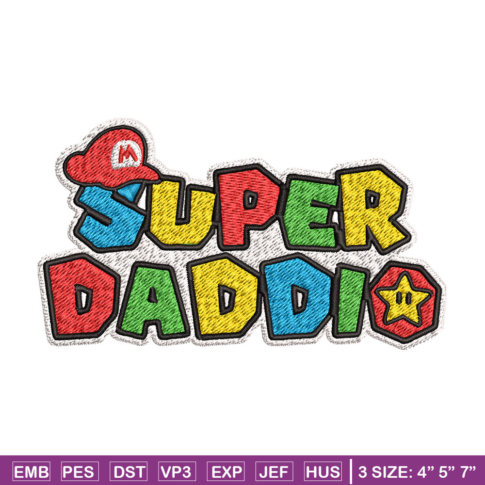 Super daddio Embroidery design, Super daddio Embroidery, Embroidery File, logo design, logo shirt, Digital download..jpg