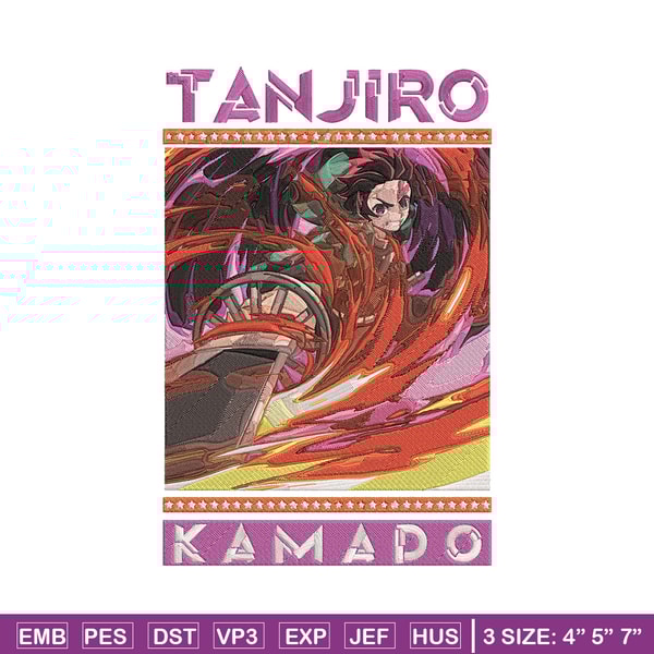 Tanjiro kamado Embroidery Design, Demon slayer Embroidery,Embroidery File,Anime Embroidery, Anime shirt,Digital download.jpg