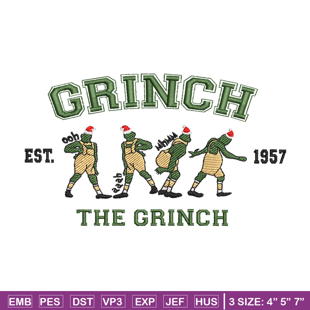 The grinch est embroidery design,Grinch embroidery, Chrismas design, Embroidery shirt, Embroidery file, Digital download.jpg