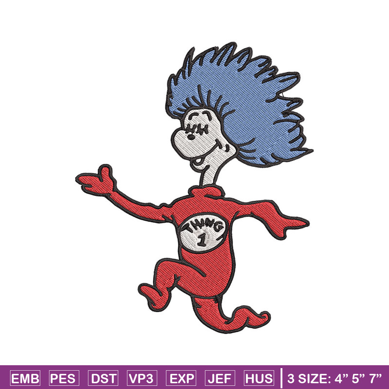 Thing 1 Embroidery Design, Dr seuss Embroidery, Embroidery File, logo shirt, Embroidery design, Digital download.jpg