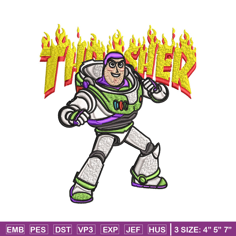 Thrasher Buzz Lightyear Embroidery design, Buzz Lightyear Embroidery, cartoon design, Embroidery File, Instant download..jpg
