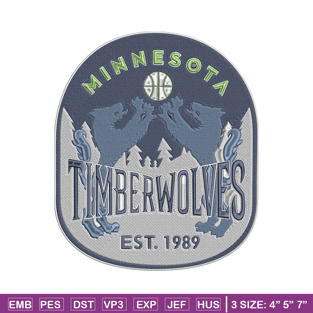 Timberwolves design embroidery design, NBA embroidery, Sport embroidery, Embroidery design, Logo sport embroidery.jpg