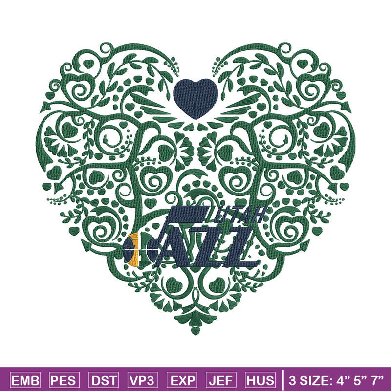 Utah Jazz heart embroidery design, NBA embroidery, Sport embroidery, Embroidery design, Logo sport embroidery.jpg