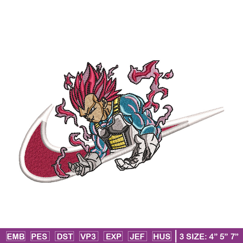 Vegeta Ultra Nike embroidery design, Dragon ball embroidery, Nike design, anime design, anime shirt, Digital download.jpg