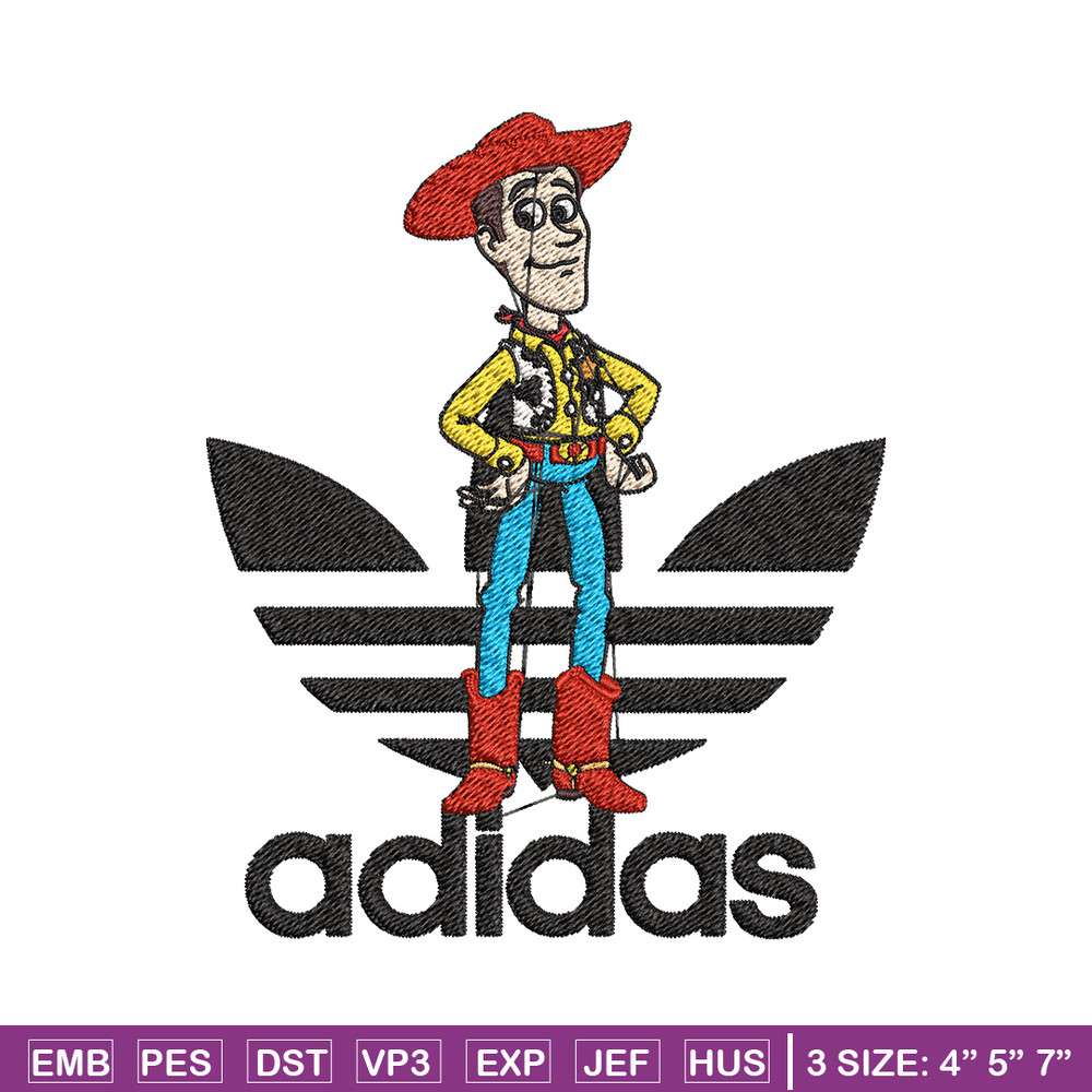 Woody adidas Embroidery Design, Adidas Embroidery, Embroidery File, Brand Embroidery, Logo shirt, Digital download.jpg