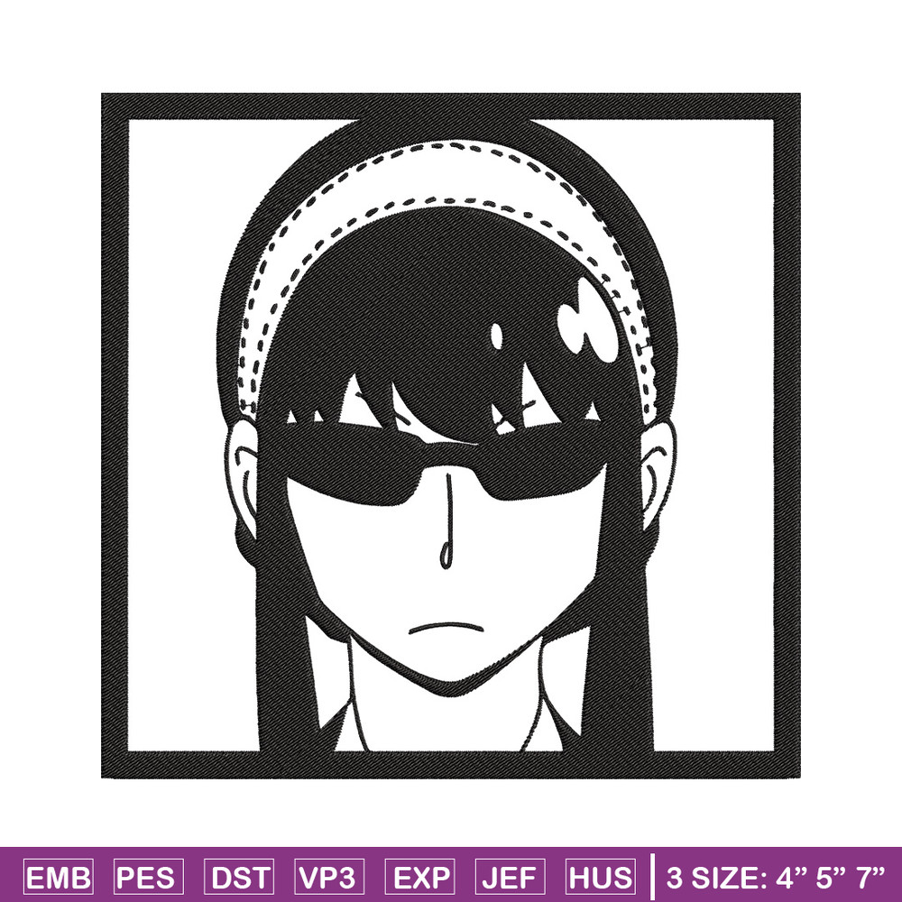 Yor forger Embroidery Design, Spy x family Embroidery, Embroidery File, Anime Embroidery, Anime shirt, Digital download.jpg