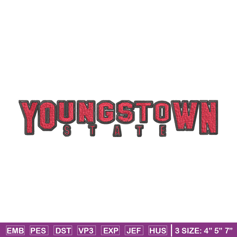 Youngstown State logo embroidery design, Logo embroidery, Sport embroidery, logo sport embroidery, Embroidery design.jpg