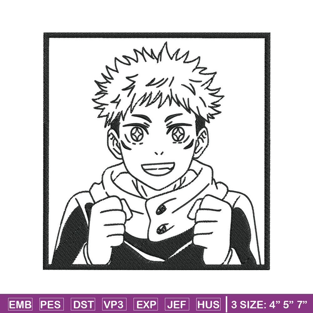 Yuji box Embroidery Design, Jujutsu Embroidery, Embroidery File, Anime Embroidery, Anime shirt, Digital download.jpg