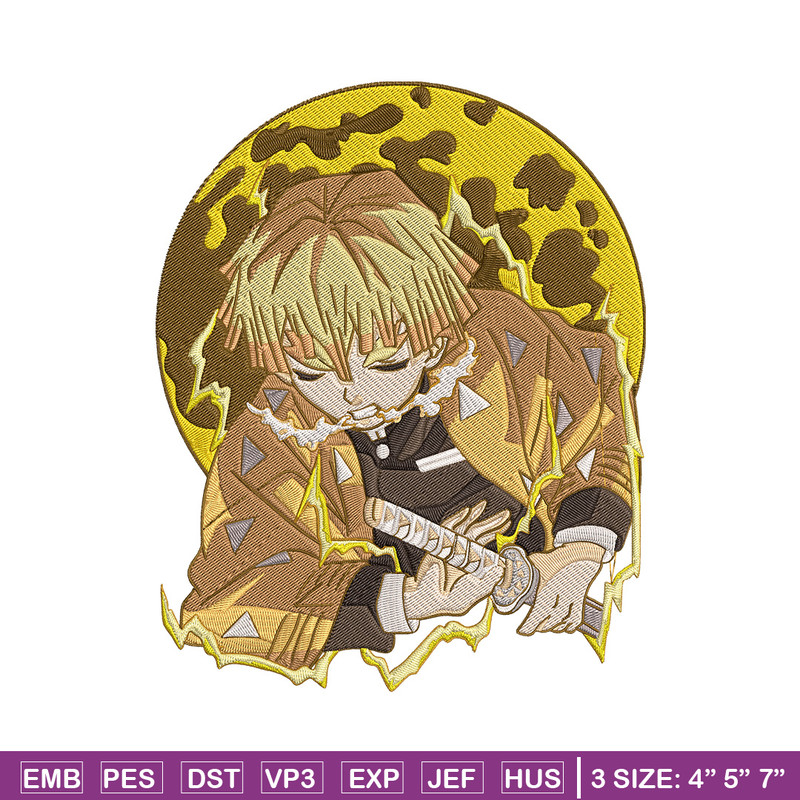 Zenitsu thunder Embroidery Design,Demon slayer Embroidery,Embroidery File,Anime Embroidery,Anime shirt, Digital download.jpg