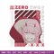 Zero two Embroidery Design, Darling in the fran Embroidery,Embroidery File,Anime Embroidery,Anime shirt,Digital download.jpg