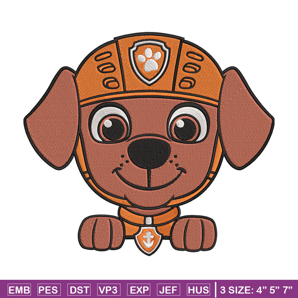Zuma dog Embroidery Design, Paw Patrol Embroidery, Embroidery File, Anime Embroidery, Anime shirt, Digital download..jpg